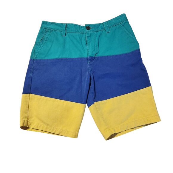 Urban Outfitters Shorts Hawkings McGill Chino Golf Unique Colorblock Mens 31 - Picture 1 of 9